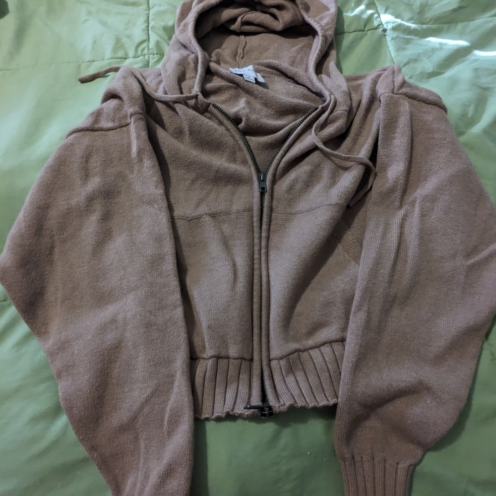 Pink Rose Tan Knit Sweater